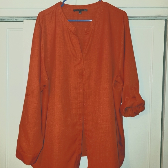 Used Orange rust color blouse - Picture 1 of 2